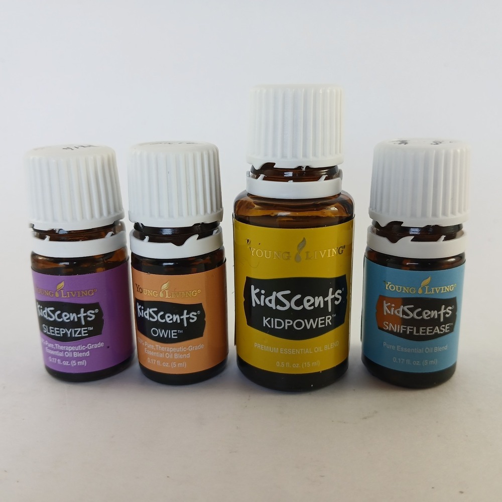 Young Living Kidscents Lot Of 4 Used All 90% Full Sleepyize Owie Sniffleease Kid